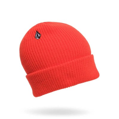 шапка,всички,шапки,volcom,full,stone,beanie,bright,red,(orange)