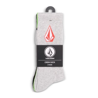 чорапи,мъжки,чорапи,volcom,full,stone,socks,3,pairs,electric,green,(grey)