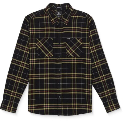 риза,с,дълъг,ръкав,мъжки,ризи,volcom,netastone,long,sleeve,shirt,black
