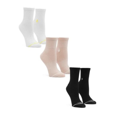 чорапи,дамски,чорапи,volcom,the,new,crew,socks,3,pairs,multicolor,(assorted,colors)