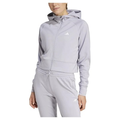 яке,дамски,анцузи,adidas,aeroready,game,and,go,fleece,tracksuit,jacket,glory,grey,white,(grey)