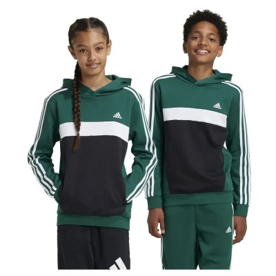 суичър,детски,блузи,adidas,tiberio,3,stripes,colorblock,fleece,hoodie,collegiate,green,black,white,(green)