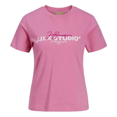 тениска,дамски,тениски,jack,&,jones,amy,reg,jjxx,short,sleeve,t,shirt,morning,glory,(pink)