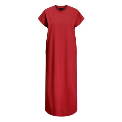рокля,дамски,поли,и,рокли,jack,&,jones,astrid,boxy,jjxx,short,sleeve,midi,dress,racing,red,(red)