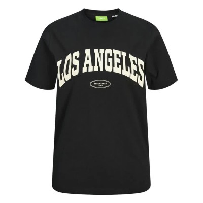 тениска,дамски,тениски,jack,&,jones,merle,reg,jjxx,short,sleeve,t,shirt,black,(black,los,angeles)