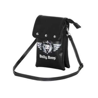 чанта,чанти,за,през,рамо,karactermania,betty,boop,motor,love,mobile,phone,bag,black,(black)
