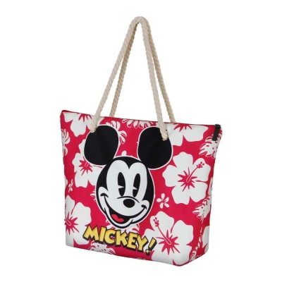 чанта,всички,чанти,karactermania,disney,mickey,mouse,hawaii,soleil,beach,bag,pink,(red)