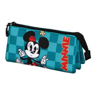 канцеларски,принадлежности,karactermania,disney,minnie,mouse,indigo,triple,pencil,case,turquoise,(blue)