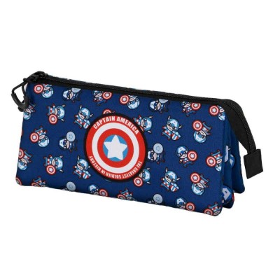 канцеларски,принадлежности,karactermania,marvel,captain,america,triple,pencil,case,blue