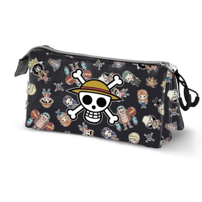 канцеларски,принадлежности,karactermania,one,piece,skull,triple,pencil,case,black,(multicolor)