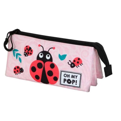 канцеларски,принадлежности,oh,my,pop,ladybug,triple,pencil,case,pink
