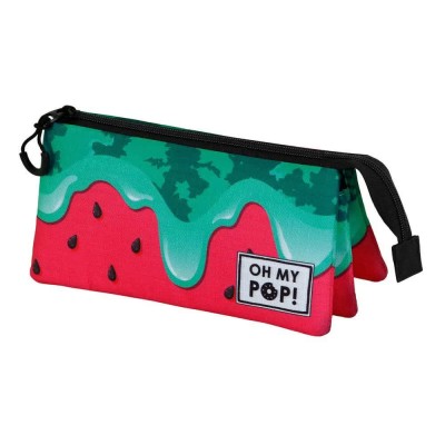 канцеларски,принадлежности,oh,my,pop,melty,melon,triple,pencil,case,green,red,(green)