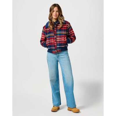 дънки,дамски,панталони,wrangler,112356417,loose,straight,jeans,terra,(red)