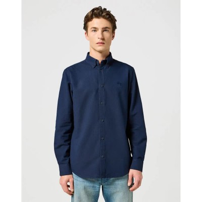 риза,с,дълъг,ръкав,мъжки,ризи,wrangler,oxford,long,sleeve,shirt,blue
