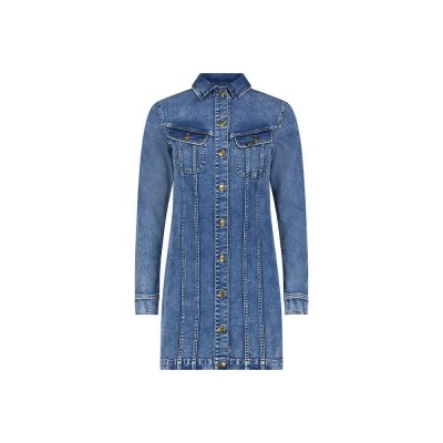 рокля,дамски,поли,и,рокли,lee,foreverfit,rider,long,sleeve,midi,dress,clean,riley,(blue)