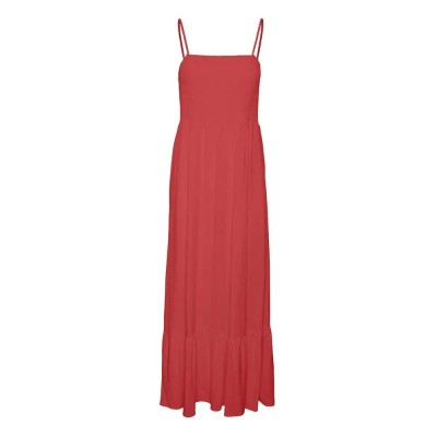 рокля,дамски,поли,и,рокли,vero,moda,easy,joy,smock,sleeveless,long,dress,red,(cayenne)