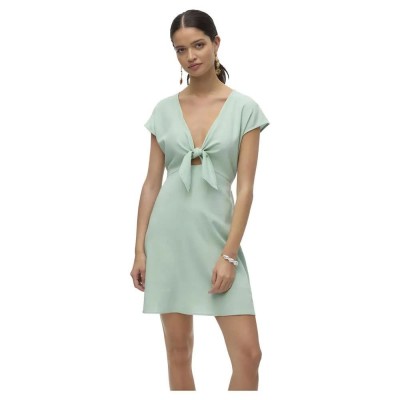 рокля,дамски,поли,и,рокли,vero,moda,mymilo,short,sleeve,short,dress,green,(silt,green)