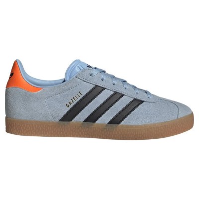 юношески,маратонки,детски,маратонки,adidas,originals,gazelle,junior,trainers,clear,sky,core,black,solar,orange,(grey)
