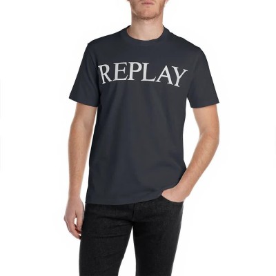 тениска,мъжки,тениски,replay,m3099,.000.2660,short,sleeve,t,shirt,night,blue,(blue,grey)