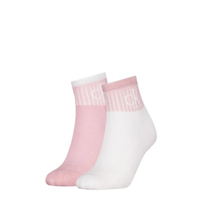 чорапи,дамски,чорапи,calvin,klein,701230599,quarter,short,socks,2,units,white,pink,(white,pink)