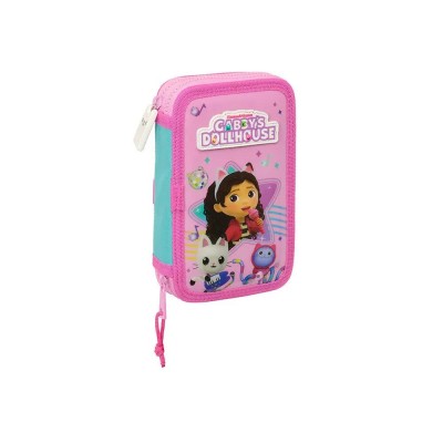 канцеларски,принадлежности,safta,gabby´s,dollhouse,party,double,filled,pencil,case,28,units,pink,(multicolor)