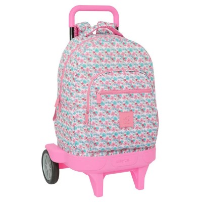 раница,раници,safta,moos,flores,wheeled,backpack,multicolor,(pink)