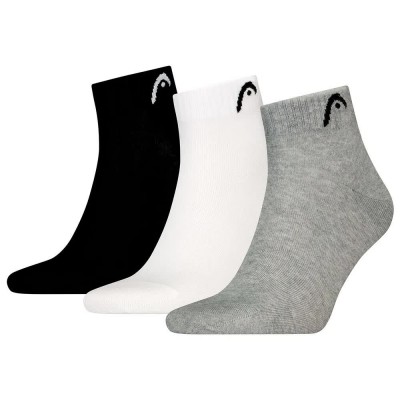 чорапи,мъжки,чорапи,head,701229017,quarter,short,socks,3,units,grey,white,black,(multicolor)