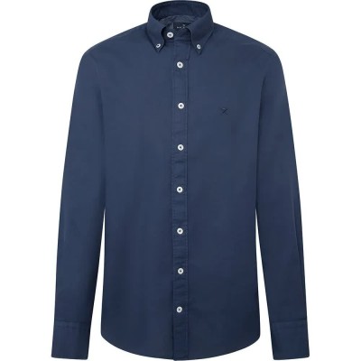 риза,с,дълъг,ръкав,мъжки,ризи,hackett,dyed,oxford,long,sleeve,shirt,navy,(blue)