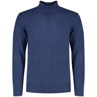 блуза,мъжки,пуловери,hackett,lambswool,half,zip,sweater,chambray,blue,(blue)