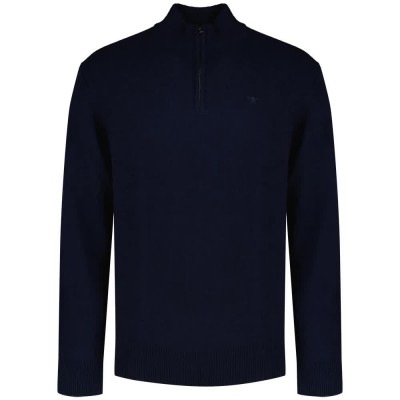 блуза,мъжки,пуловери,hackett,lambswool,half,zip,sweater,midnight,blue,(blue)