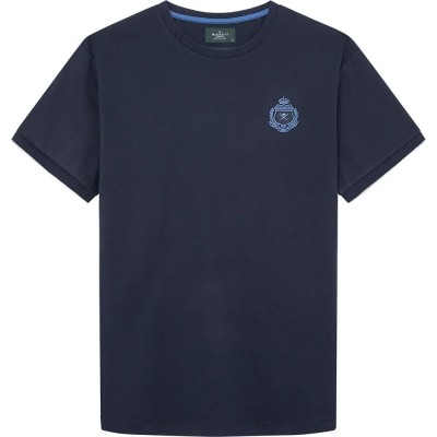 тениска,мъжки,тениски,hackett,logo,short,sleeve,t,shirt,midnight,blue,(blue)