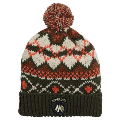 шапка,всички,шапки,superdry,apres,beanie,multicolor,(army,khaki,fairisle)