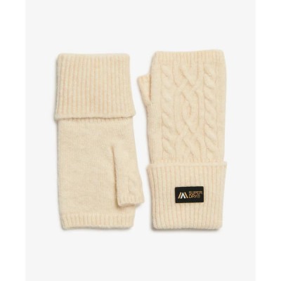 ръкавици,ръкавици,шапки,и,шалове,superdry,cable,luxe,handwarmers,gloves,oatmeal,white,(beige)