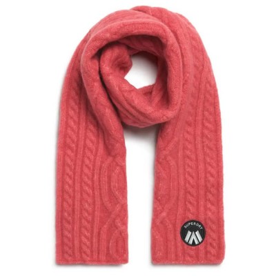 шал,ръкавици,шапки,и,шалове,superdry,cable,luxe,scarf,pink,(cord,pink)