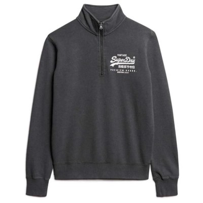 блуза,мъжки,пуловери,superdry,classic,vl,graphic,half,zip,sweatshirt,grey,(washed,black)
