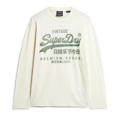 тениска,мъжки,тениски,superdry,classic,vl,graphic,long,sleeve,t,shirt,ecru,(beige)