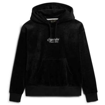 суичър,дамски,блузи,superdry,country,club,velour,loose,hoodie,black,(black)