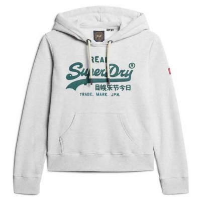 суичър,дамски,блузи,superdry,embroidered,vl,graphic,hoodie,ice,marl,(white)