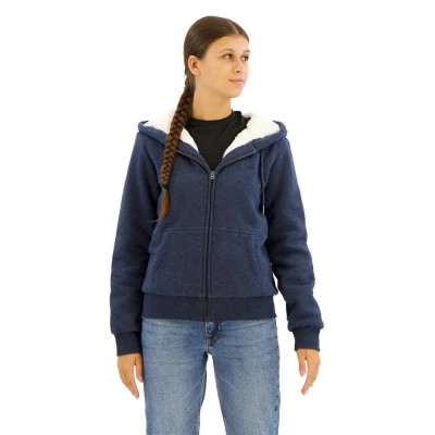блуза,дамски,блузи,superdry,essential,borg,lined,full,zip,sweatshirt,blue