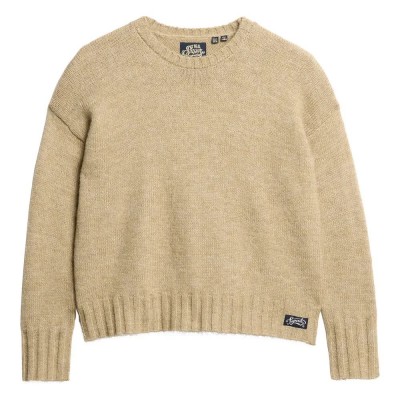 блуза,дамски,пуловери,дамски,плетени,дрехи,superdry,essential,sweater,fudge,brown,(beige)