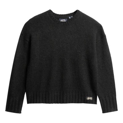 блуза,дамски,пуловери,дамски,плетени,дрехи,superdry,essential,sweater,truest,navy,(black)