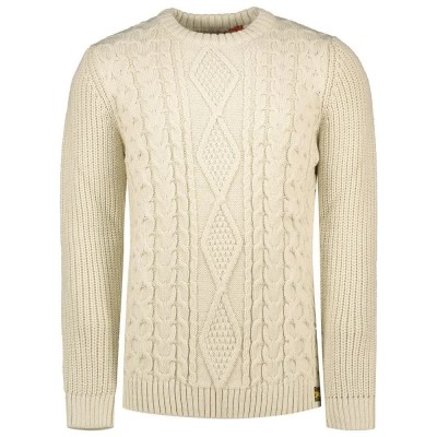 блуза,мъжки,пуловери,superdry,jacob,cable,sweater,ecru,(beige)