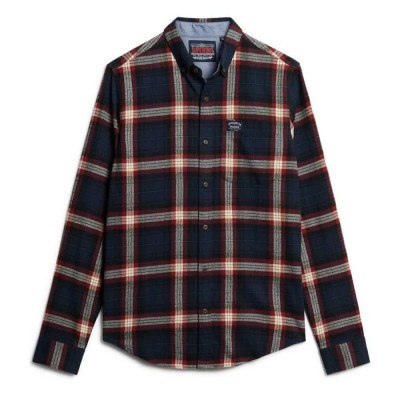 карирана,риза,мъжки,ризи,superdry,lumber,long,sleeve,shirt,oregon,check,navy,(blue)