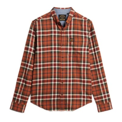 карирана,риза,мъжки,ризи,superdry,lumber,long,sleeve,shirt,oregon,check,orange,(orange)