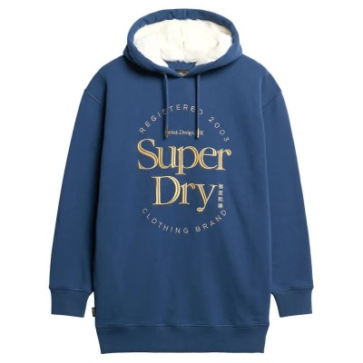 рокля,дамски,поли,и,рокли,superdry,luxe,metallic,logo,long,sleeve,short,dress,blue,(sargasso,sea,blue)