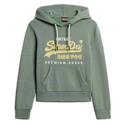 суичър,дамски,блузи,superdry,puff,print,vl,graphic,hoodie,drius,green,marl,(green)