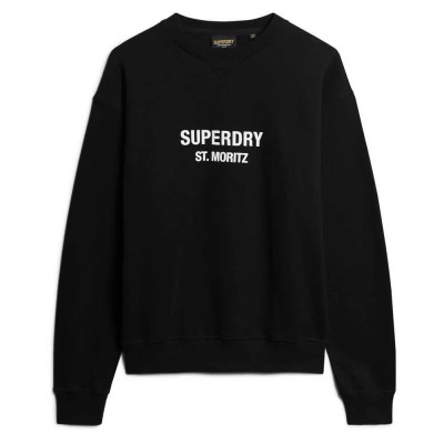 блуза,дамски,блузи,superdry,sport,luxe,loose,sweatshirt,black