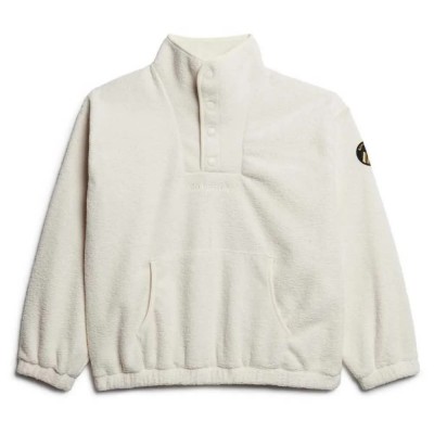 блуза,дамски,блузи,superdry,sport,tech,sherpa,henley,sweatshirt,white