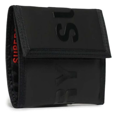 портфейли,и,портмонета,superdry,tarp,tri,fold,wallet,black