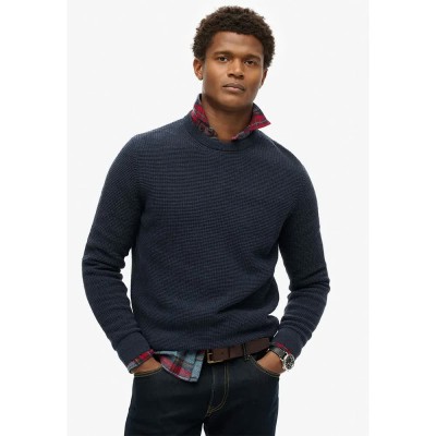 блуза,мъжки,пуловери,superdry,textured,sweater,denim,blue,(blue)